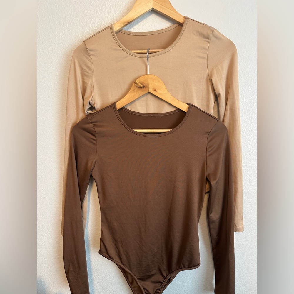 Chic Brown and Tan Bodysuits for Women